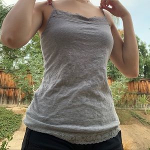 -grey lace cami